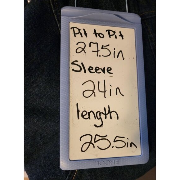 Vintage L A Blues Women Plus Size 22/24 Jean Jacket Full Zip Front Studded - Picture 3 of 11